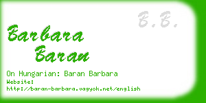 barbara baran business card